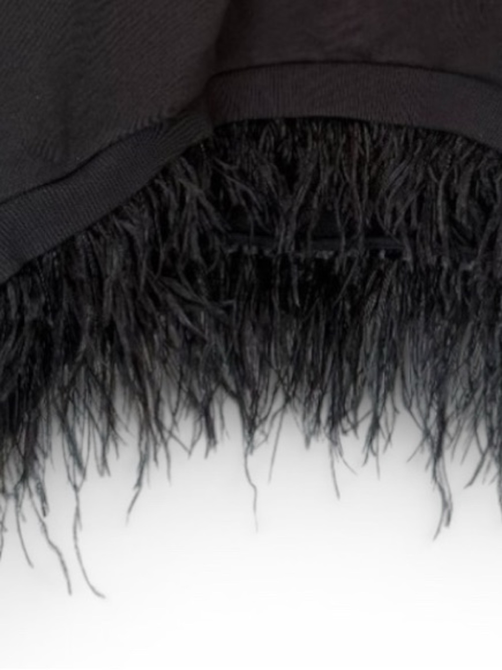 Cinq a Sept Albertine Black Sweatshirt with feather hem detail Size Medium - Picture 4 of 7